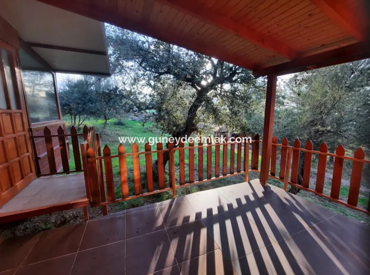 Mugla Ortaca Gökbel 1 +1-Teil-Einfamilienhaus Mit Meerblick Jahresmiete