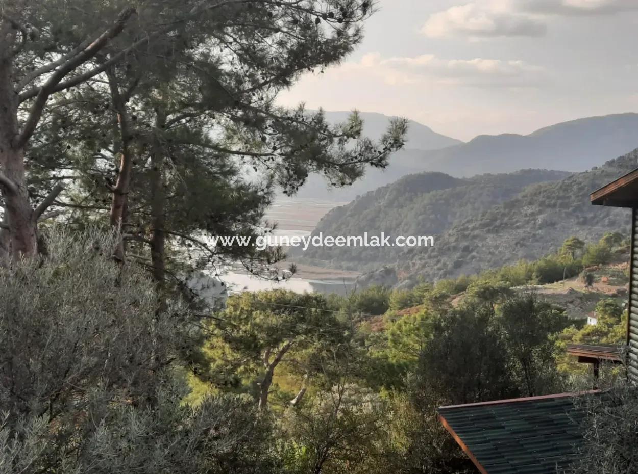Mugla Ortaca Gökbel 1 +1-Teil-Einfamilienhaus Mit Meerblick Jahresmiete