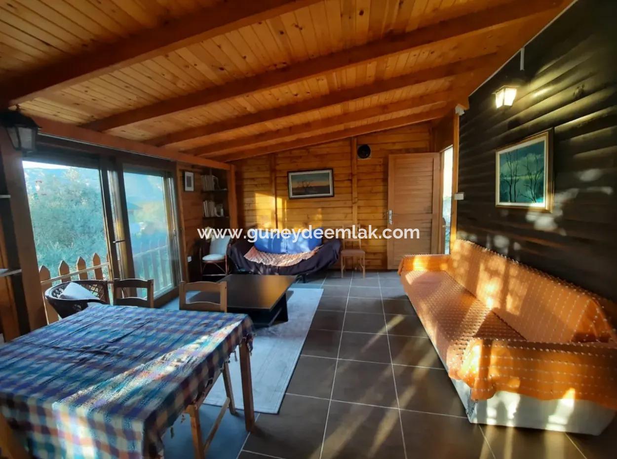 Mugla Ortaca Gökbel 1 +1-Teil-Einfamilienhaus Mit Meerblick Jahresmiete