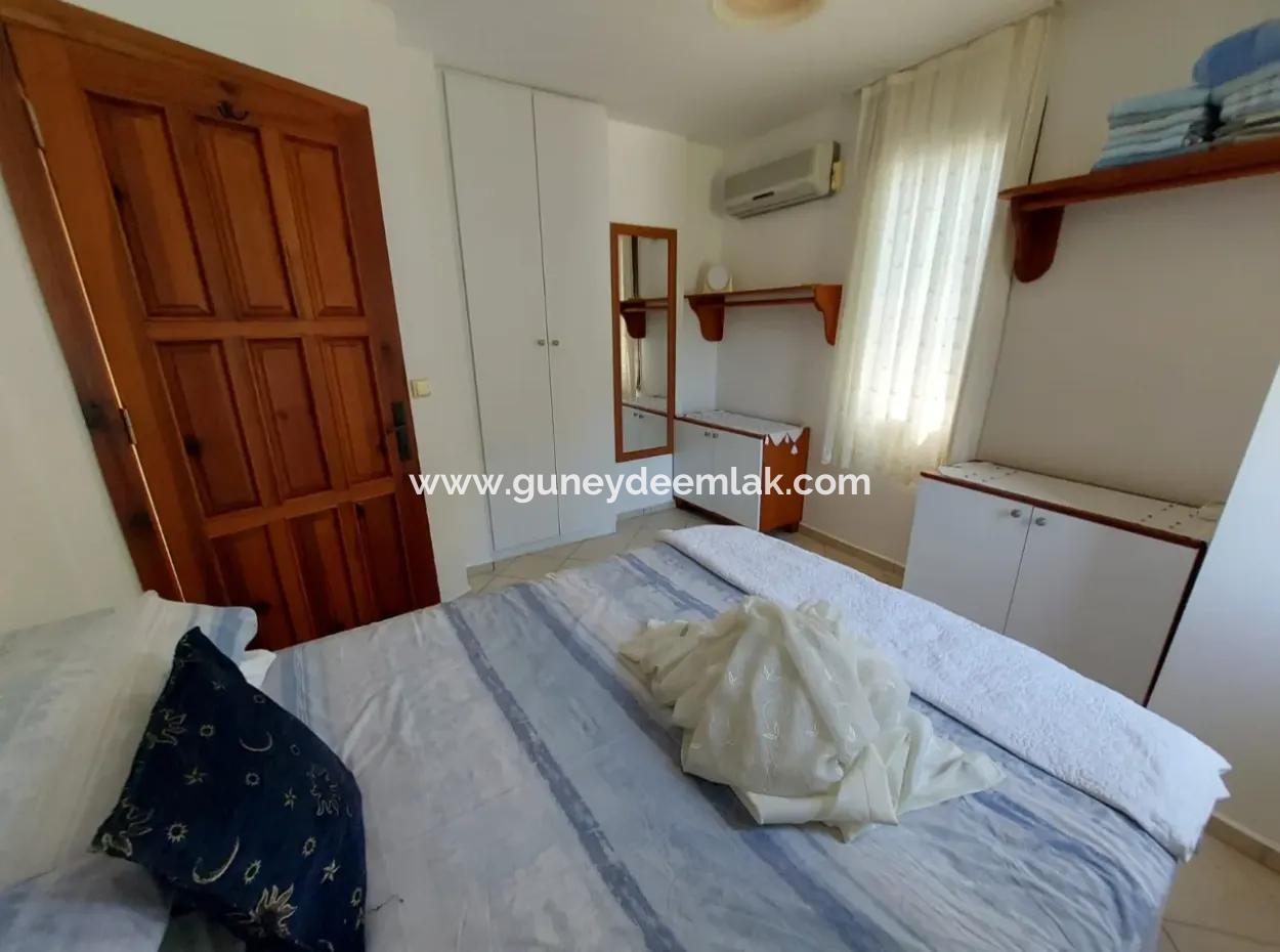 Unabhängige 2 1 Maisonette Zum Verkauf In Einem 4-Villen-Grundstück Mit Pool In Der Nähe Des Kanals In Muğla Dalyan