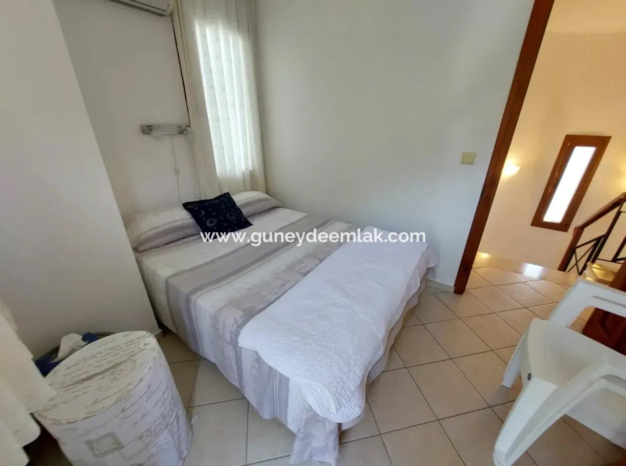 Unabhängige 2 1 Maisonette Zum Verkauf In Einem 4-Villen-Grundstück Mit Pool In Der Nähe Des Kanals In Muğla Dalyan