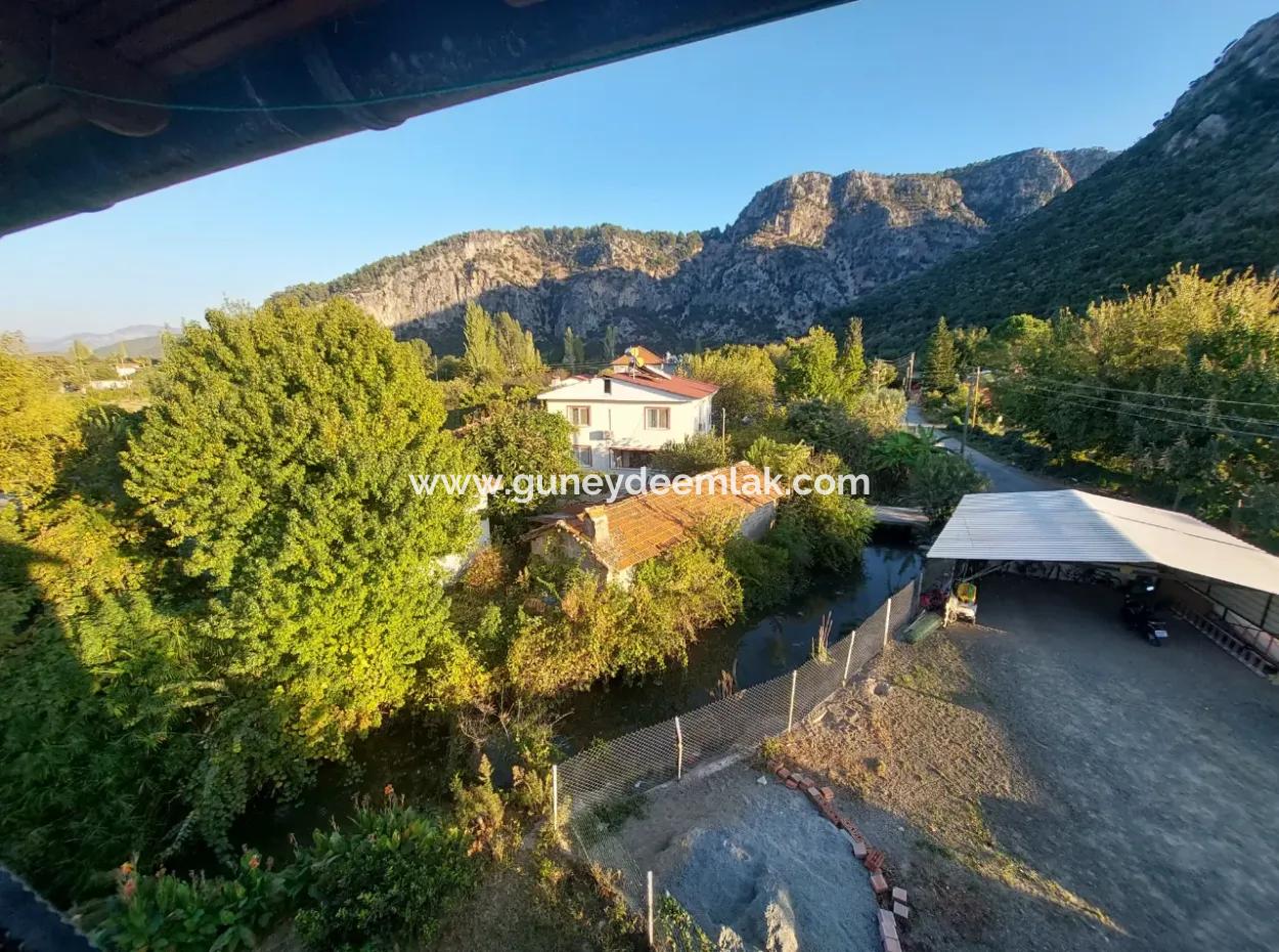 1 1 Möblierte Penthouse-Wohnung Zu Vermieten In Ortaca Okçular Marmarlı