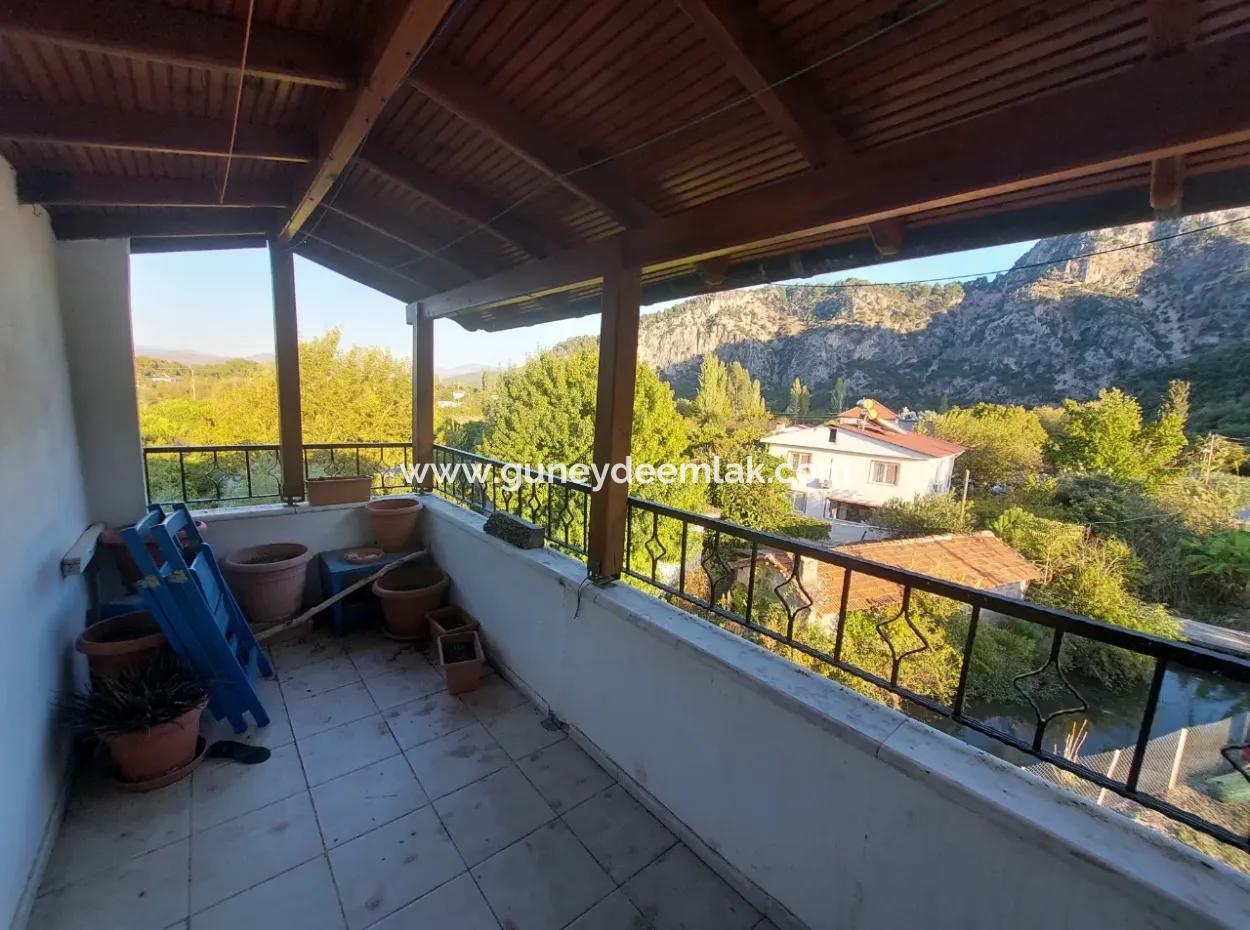 1 1 Möblierte Penthouse-Wohnung Zu Vermieten In Ortaca Okçular Marmarlı