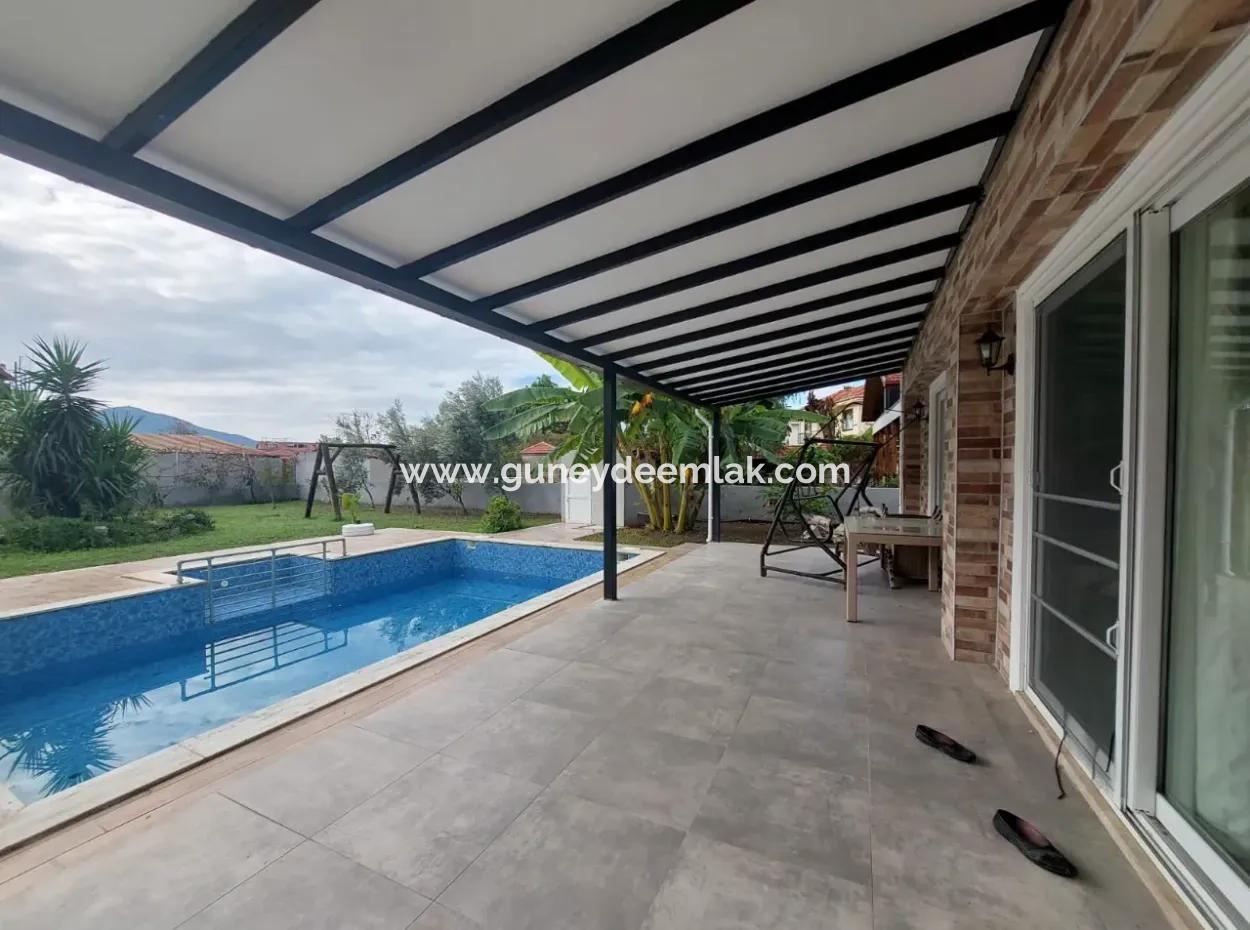 Luxusvilla Mit Pool Zu Vermieten Auf 700M2 Grundstück In Mugla Dalyan 4 In 1 Freistehender Pool