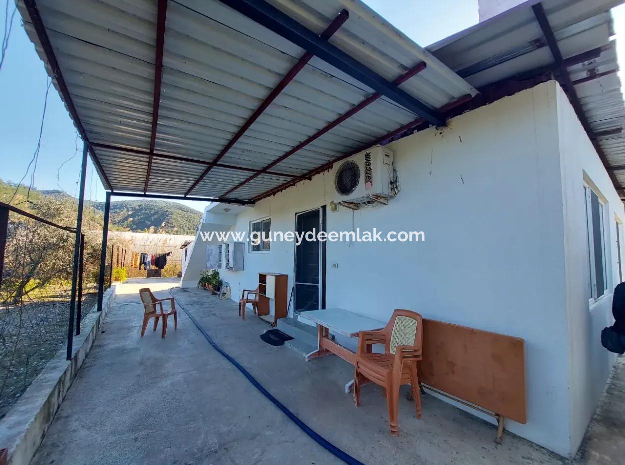 Ortaca Okçular 700M2 Grundstück, 100 M2 2 1 Freistehendes Unmöbliertes Haus Zu Vermieten