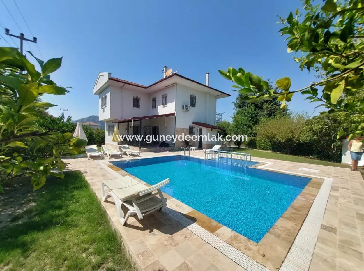 Freistehende Villa Mit Pool Zum Verkauf In Dalyan – 3 1 Duplex Mit Wärmepumpe