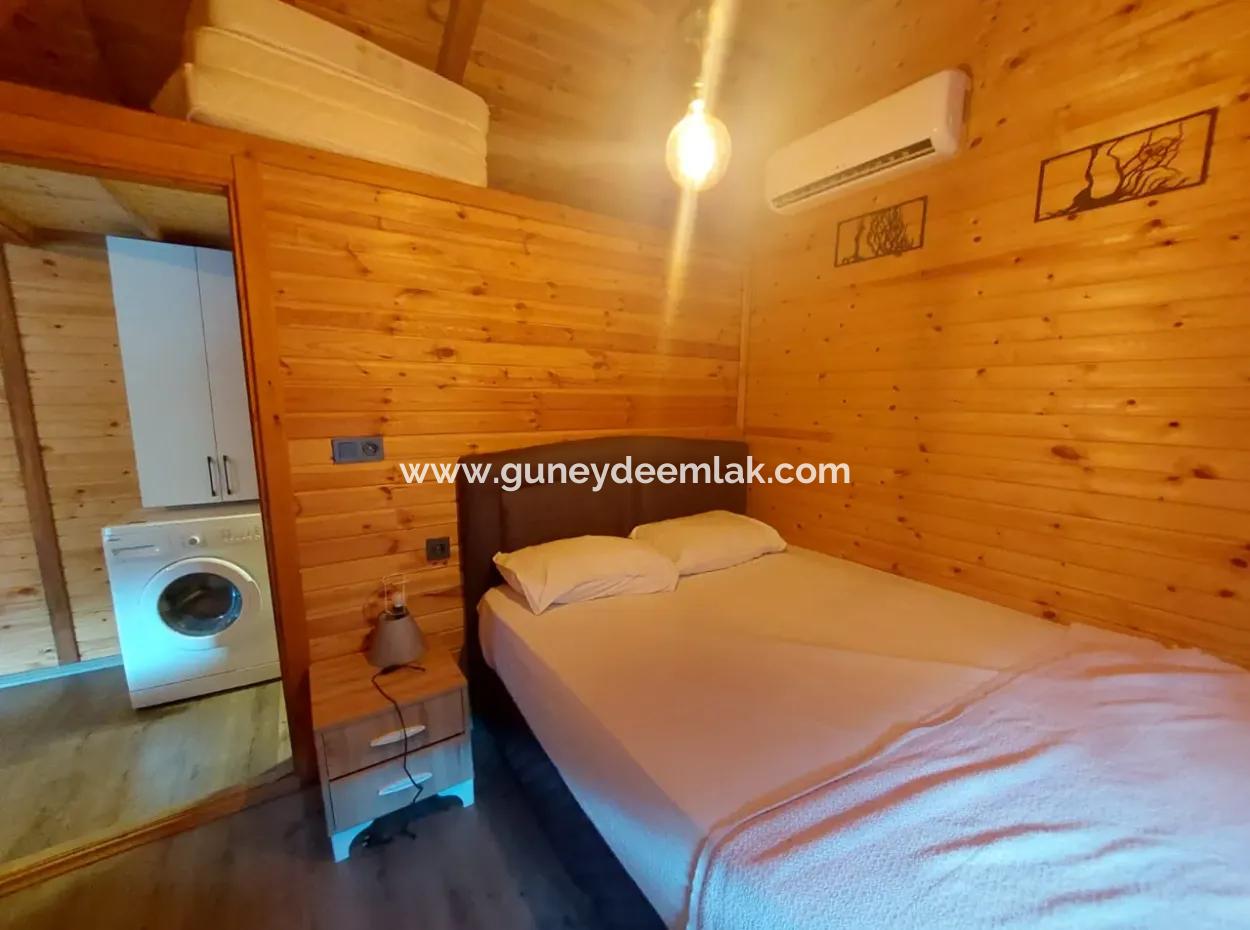 Muğla Ortaca Gökbel Doga Mit Schwimmbad 1 1 Holzmöblierter Bungalow Zu Vermieten