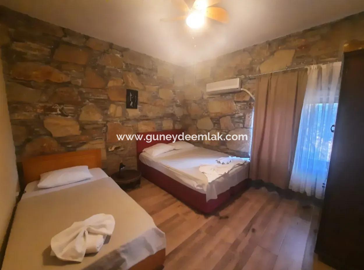 Muğla Dalyan Gökbelde Meerblick, Swimmingpool, 1800 M2 Land 2 1 Möbliertes Steinhaus Zum Verkauf