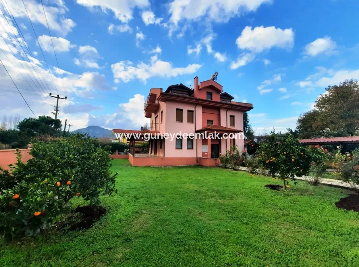 Mugla Ortaca Dalyan 3-Storey Detached House For Sale