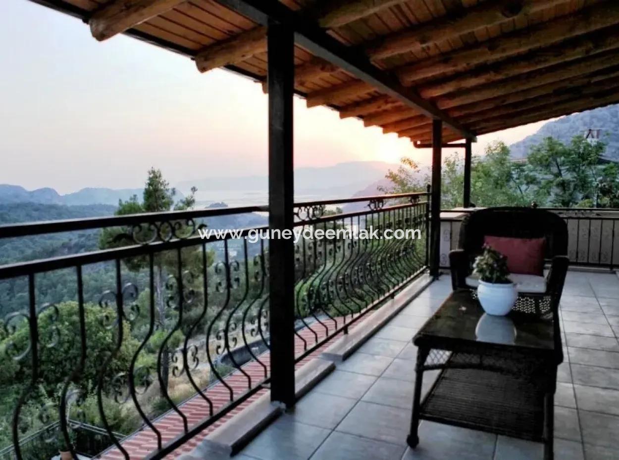 Mugla Dalyan Gökbel Holiday Pleasure In Villa With Swimming Pool Overlooking The Sea