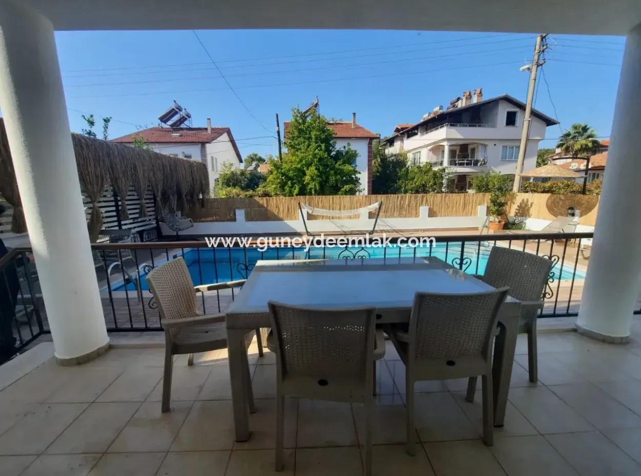 Köyceğizde Close To The Lake Swimming Pool, Furnished, 7 1 Detached Triplex For Rent Until May
