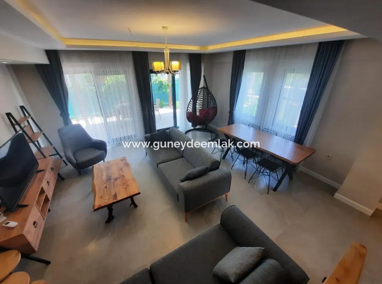 Flat, Furnished 5 1 Luxury Villa With Swimming Pool For Sale In Dalyan, Mugla