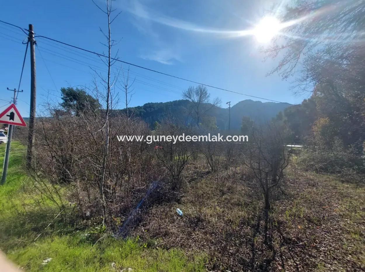 1000 M2 Land Front To The Main Road In Ortaca Okçular For Sale