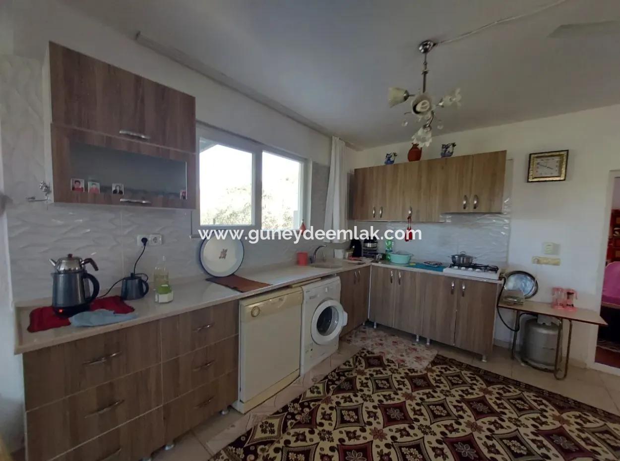 Ortaca Okçular 700M2 Land, 100 M2 2 1 Detached Unfurnished House For Rent