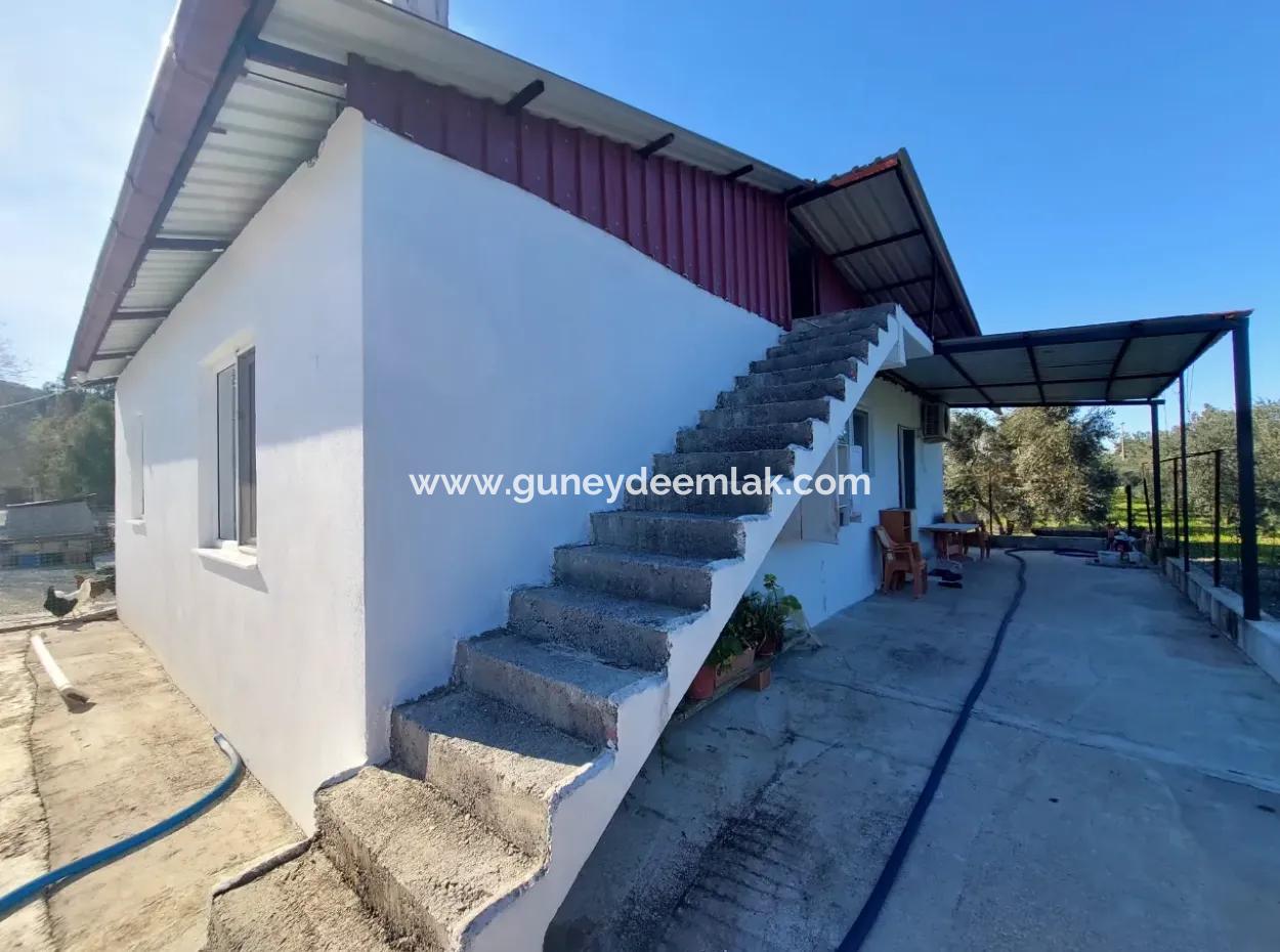 Ortaca Okçular 700M2 Land, 100 M2 2 1 Detached Unfurnished House For Rent