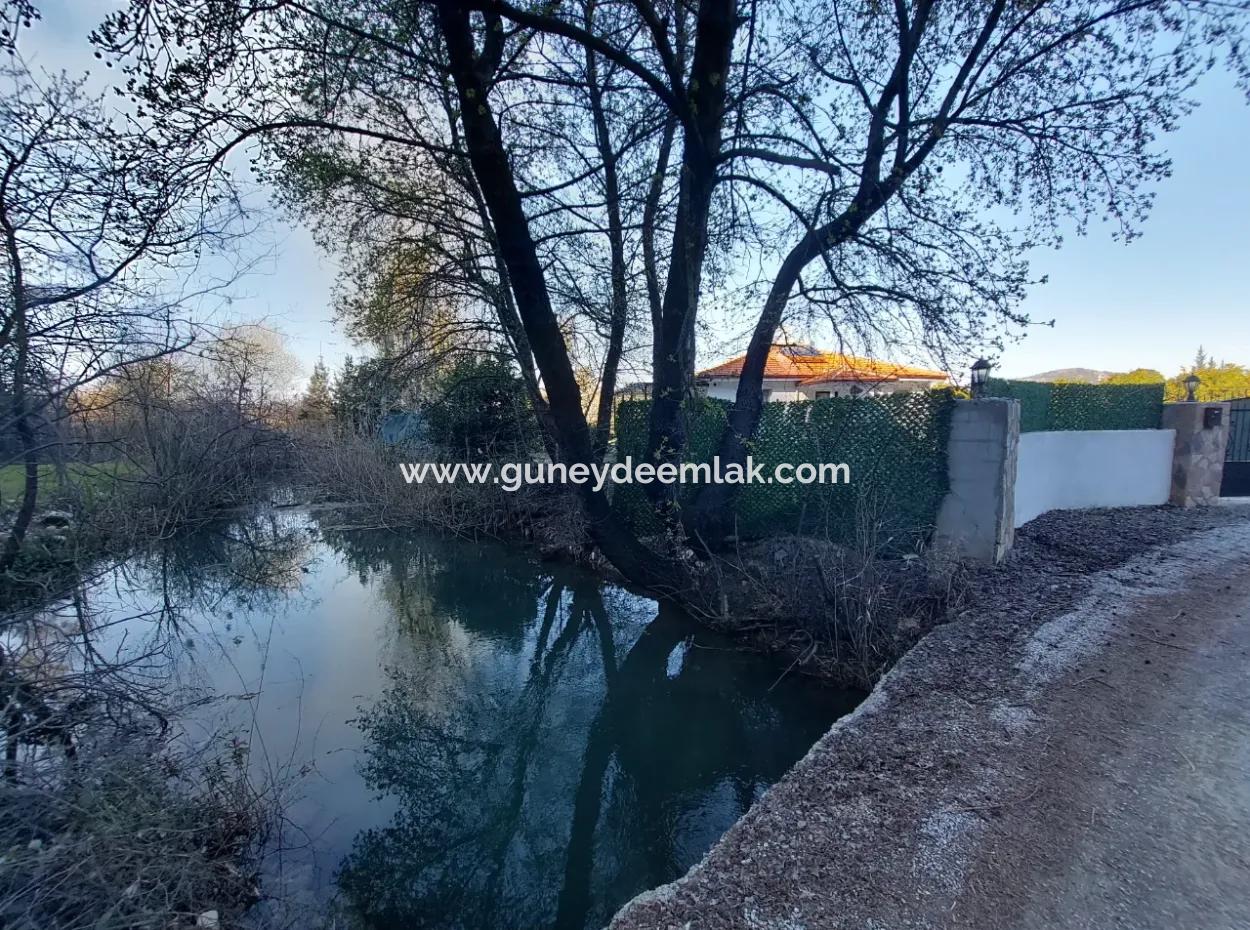On 400 M2 Land In Ortaca Okçular, 100 M2 2 1 Detached Furnished House With Swimming Pool For Rent