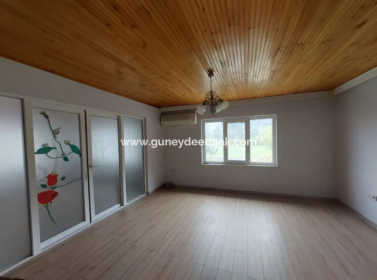 Unfurnished 160 M2, 2 1 Ground Floor Apartment For Rent In Ortaca Marmarlı.