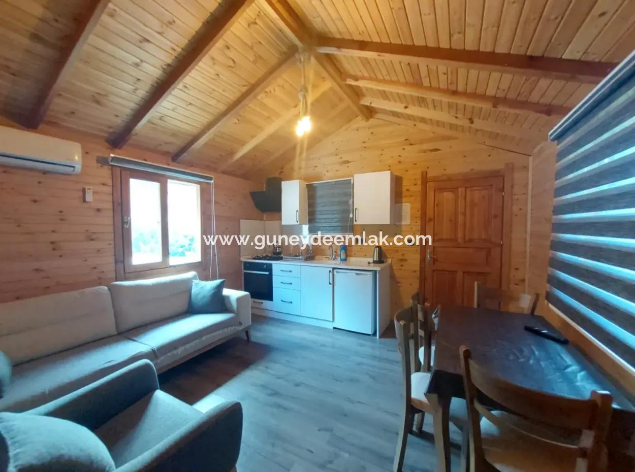 Muğla Ortaca Gökbel Doga With Swimming Pool 1 1 Wooden Furnished Bungalow For Rent