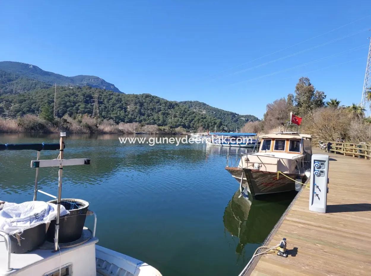 Muğla Dalyanda Canal Zero Detached Land With 5.000 M2 And 250 M2 Construction Rights For Sale