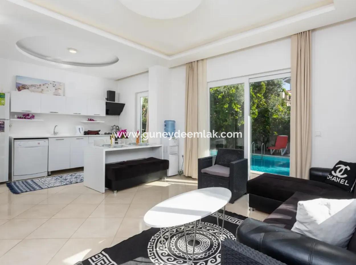 120 M2, 3 1 Furnished Villa With Swimming Pool In Muğla Dalyan 6 Months Rent