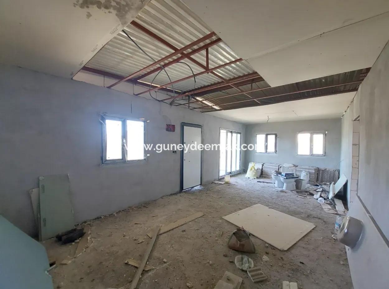 On 763 M2 Land In Ortaca Gökbel, Rough Construction 70 M2, 2 1 Prefabricated House For Sale