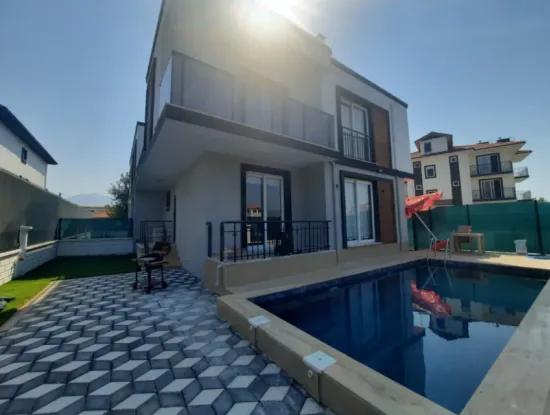 For Sale In 290 M2 Land In Ortaca Çaylı, With Swimming Pool, Furnished, 4 1 Zero Duplex