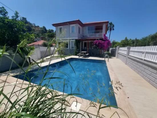 On A 500 M2 Detached Plot In Muğla Dalyan, 2 Furnished Apartments 220 M2 For Rent