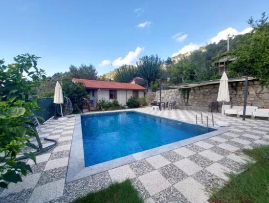 Muğla Ortaca Gökbel Doga With Swimming Pool 1 1 Wooden Furnished Bungalow For Rent