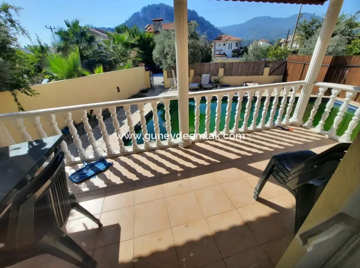 Muğla Ortaca Dalyanda Müstakil Özel Yüzme Havuzlu 3+1 Eşyalı Dubleks Yıllık Kiralık