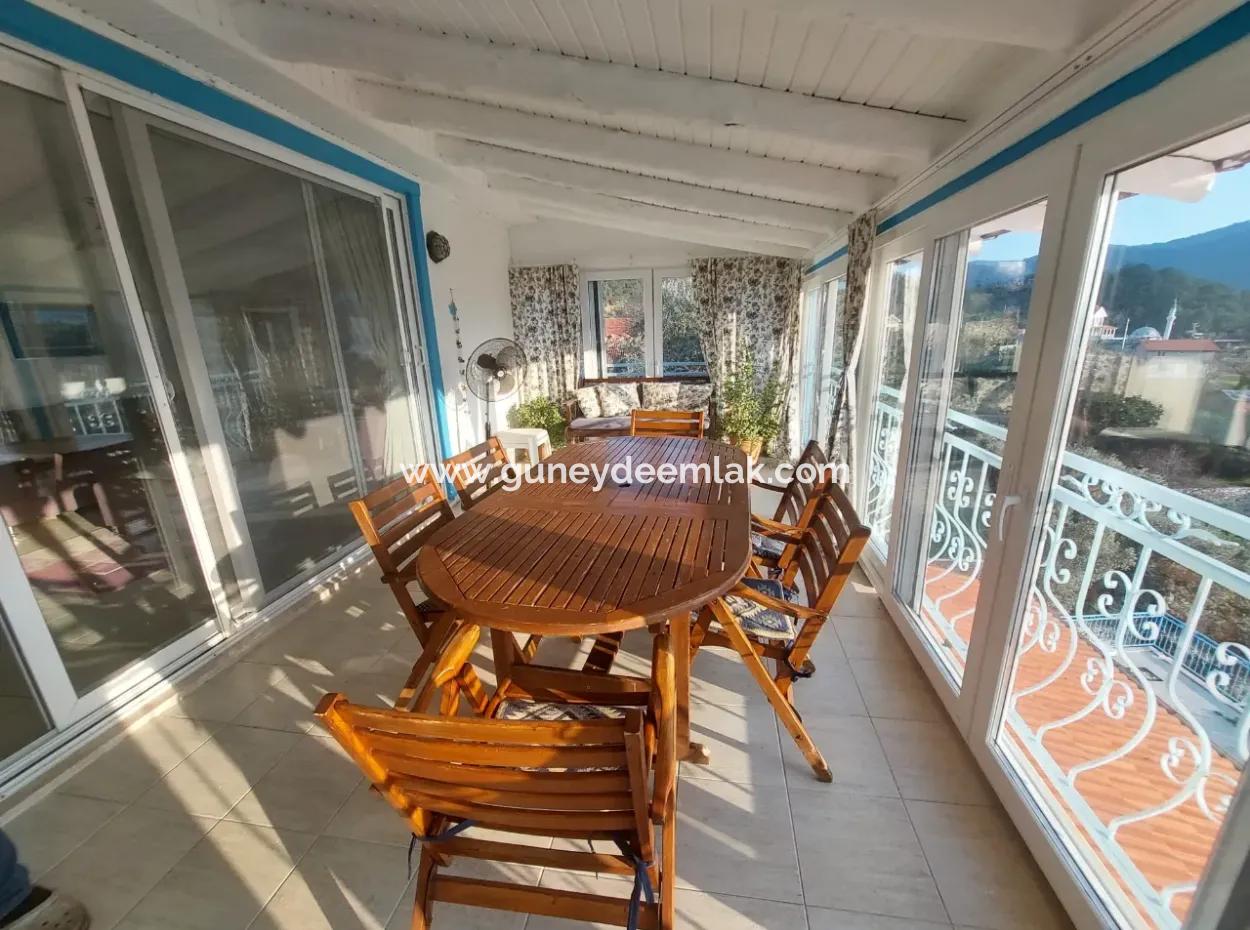 Muğla Dalyan Gökbel De 4+1 Deniz Manzaralı Müstakil Eşyalı Villa Satılık