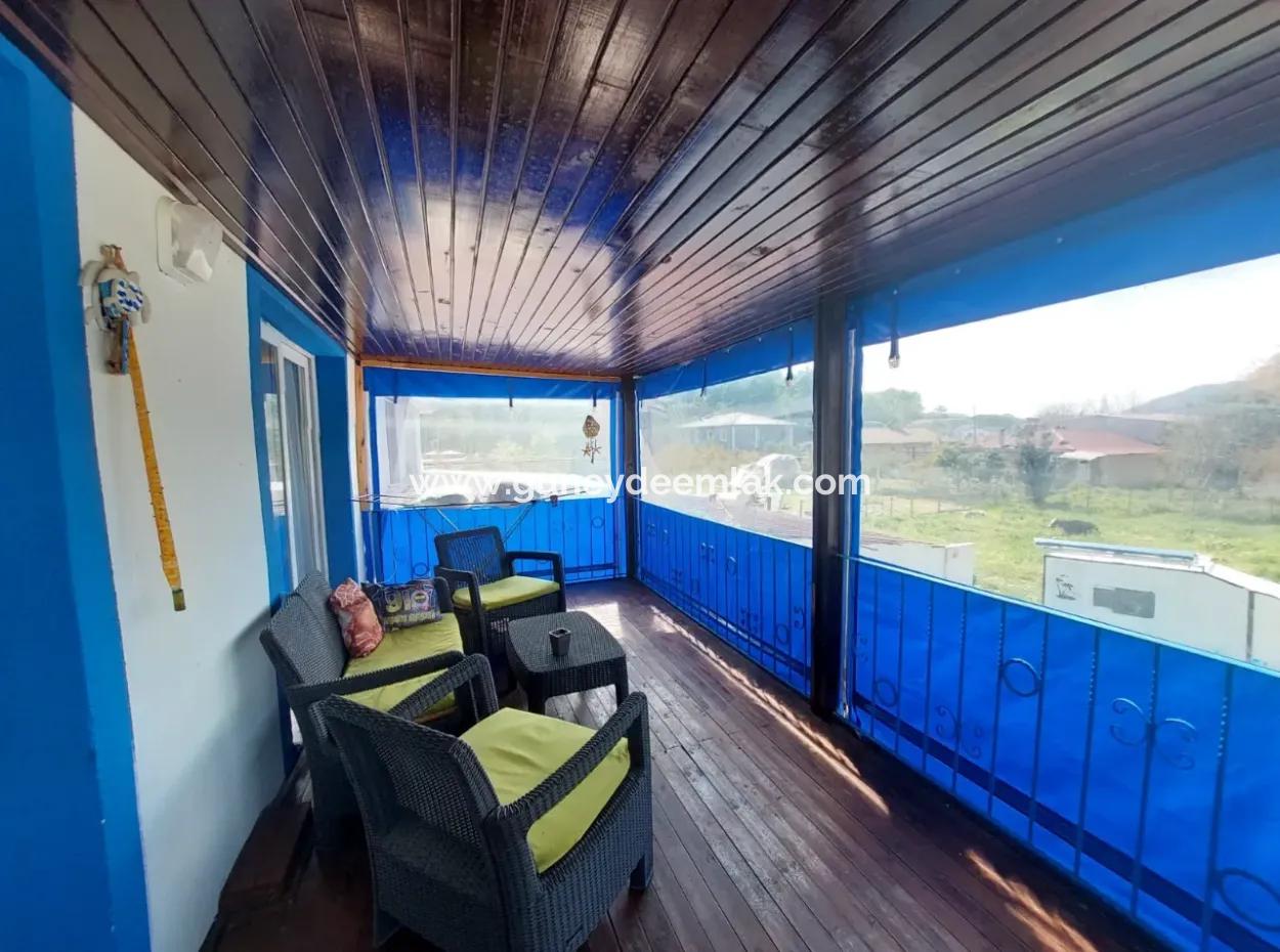 Muğla Okçularda Eşyalı, Bahçeli 1+1 Kiralık