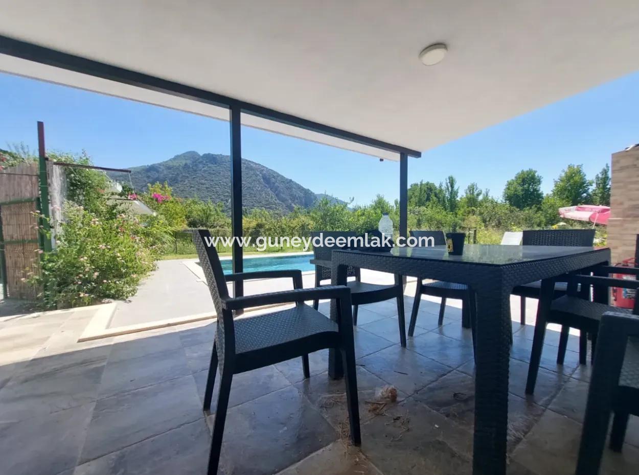 Muğla Ortaca Dalyan'da Kiralık 2+1 Havuzlu Müstakil Ev