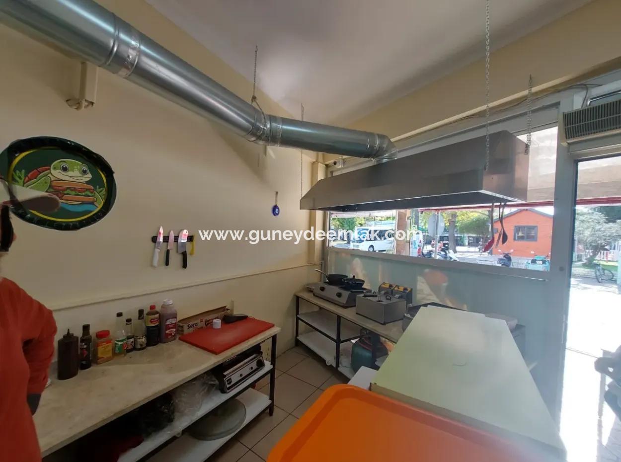 Mugla Dalyan  Merkezde Kapı Müşterisi Hazır Devren Kiralık  Fast Food