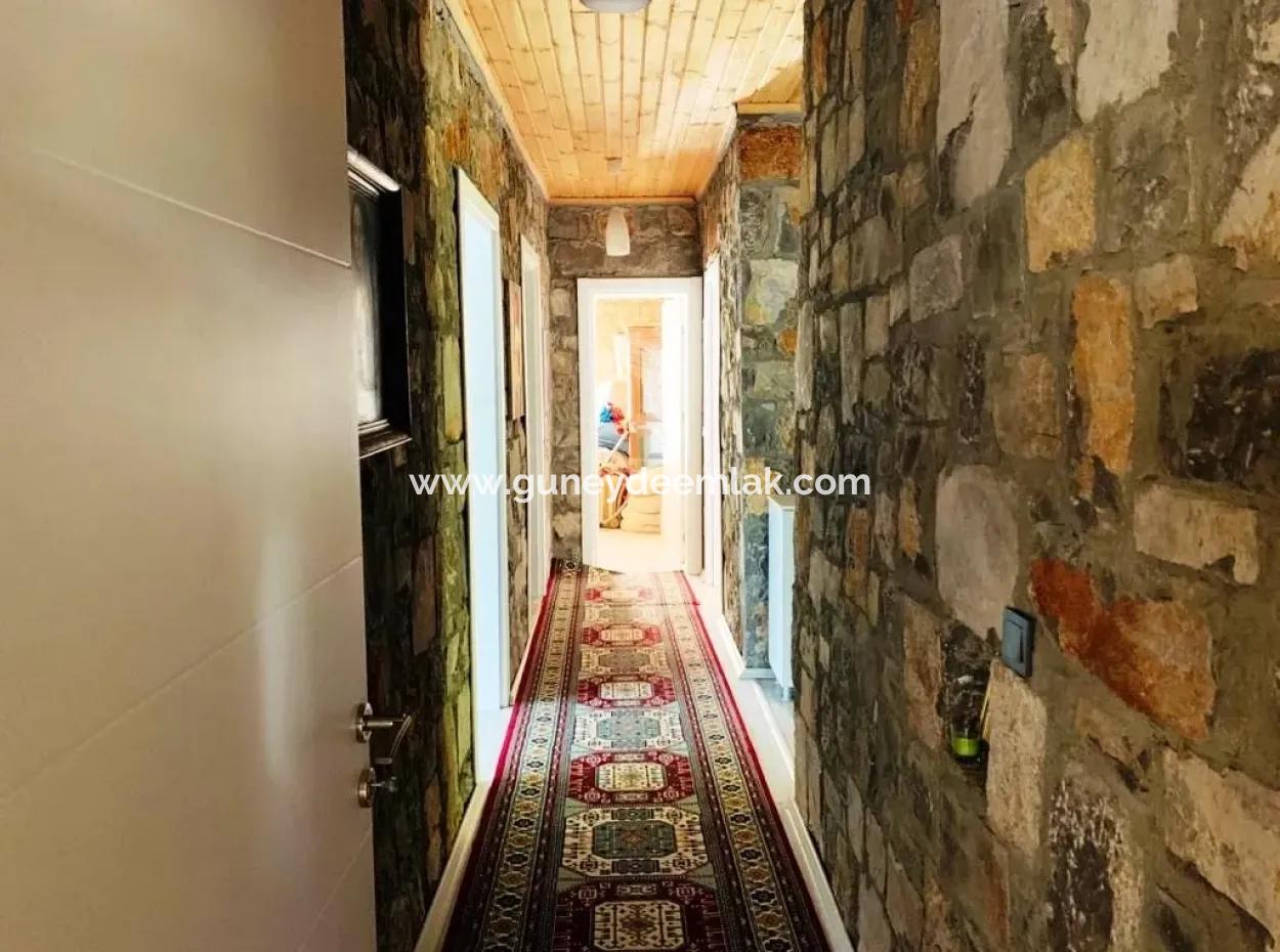 Okçular Marmarlıda Kiralık Sıfır Müstakil Eşyalı Taş Ev