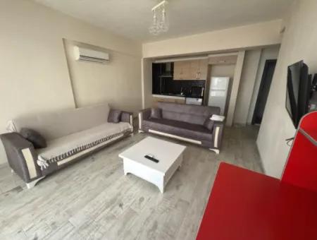 Ortaca Çarşı Merkezde Eşyalı 1+1 Geniş Daire Kiralık.
